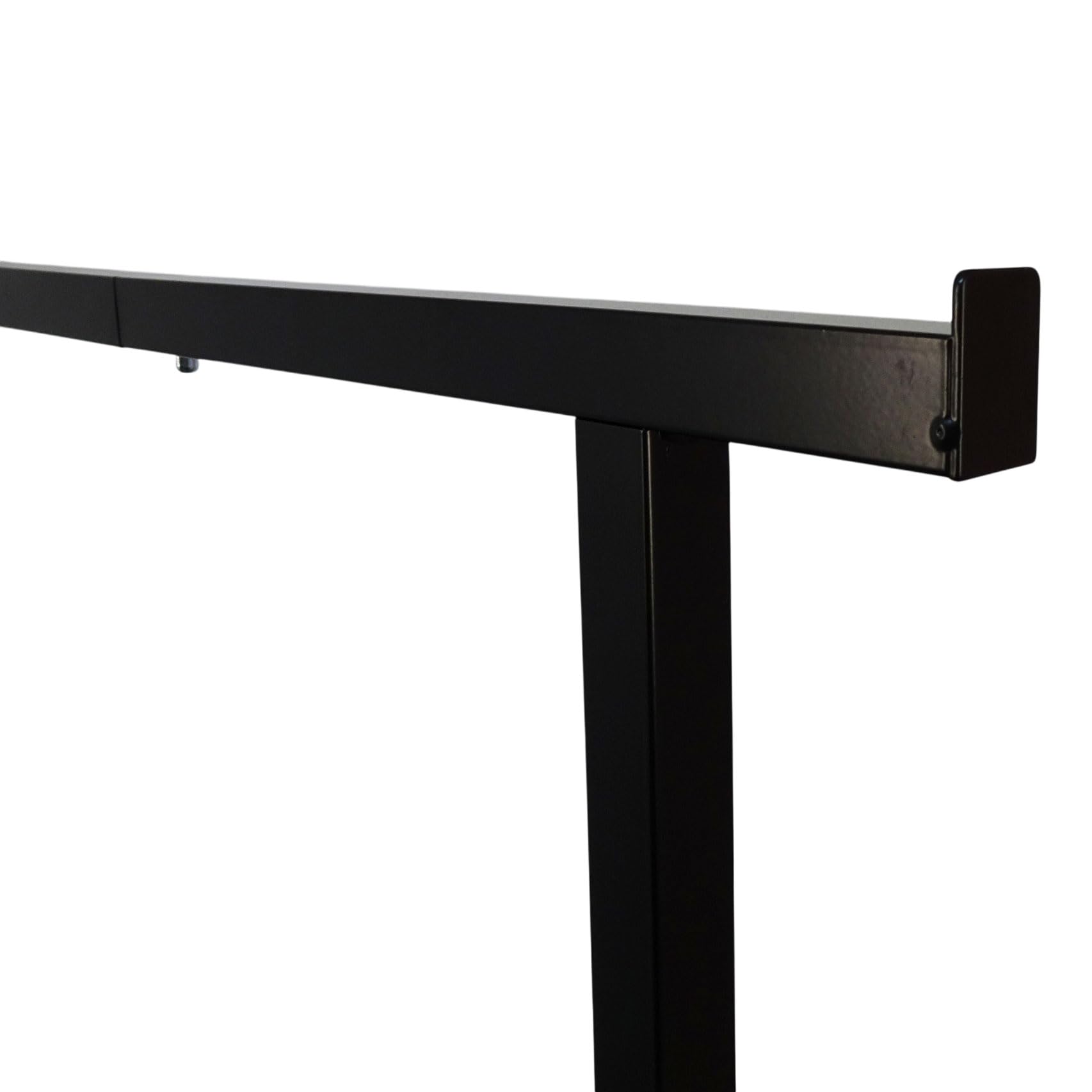 GERSO Kleiderständer auf Rollen Schwarz 90 cm, mobiler Garderobenständer aus Metall, Kleiderwagen für Boutique, Einzelhandel, Schlafzimmer & Showroom