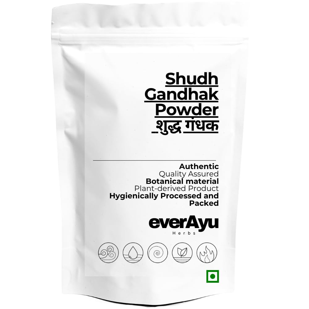 Shudh Gandhak Powder – Gandhak Rasayan | Purified Sulphur Powder | Ayurvedic Gandhak Churna | Traditional Herbal Mineral Supplement | (100gm)-image-39