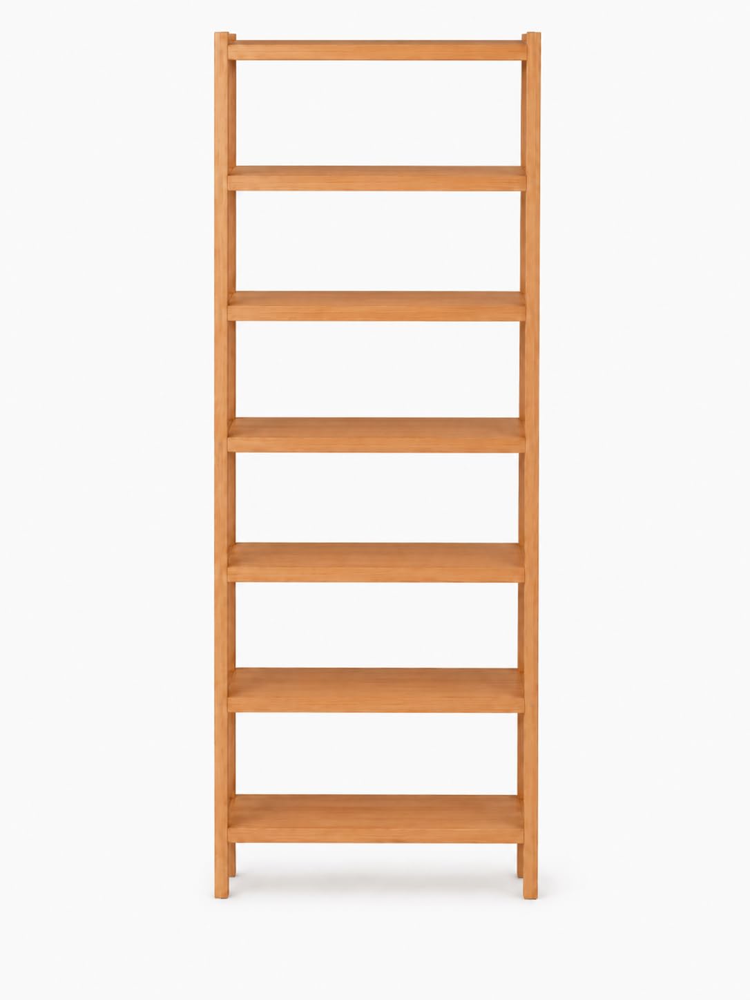 Scaffale in legno di faggio a 7 ripiani, 253 x 80 x 43 cm, scaffale in legno a due pezzi, fino a 50 kg per ripiano, per dispensa, cantina, garage, ripostiglio