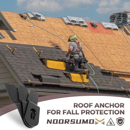 Image of 3 Pcs Roof Safety Anchor Hitch Clip, Permanen Roof Anchor for Fall Protection Connect to Wood Surface,Roofing Anchor Bracket Use with Other Roof Safety Equipment(Aluminum)