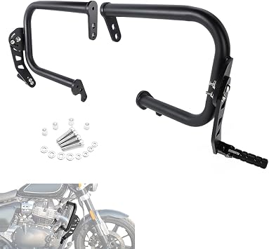 Engine Guard Crash Bars with Highway Pegs Fit for Royal Enfield Super Meteor 650 2022-2025