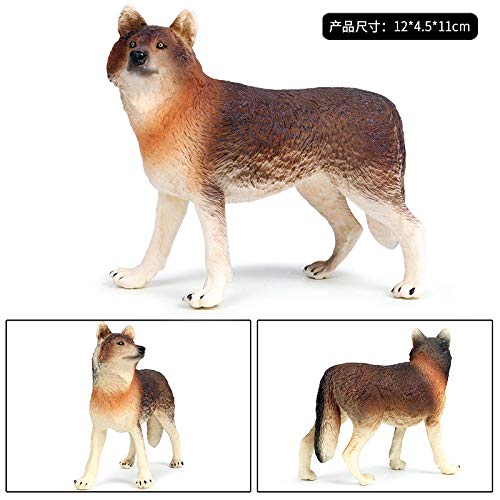Statue de loup solide en plastique KELIEQA pour figurine animale décorative - 2