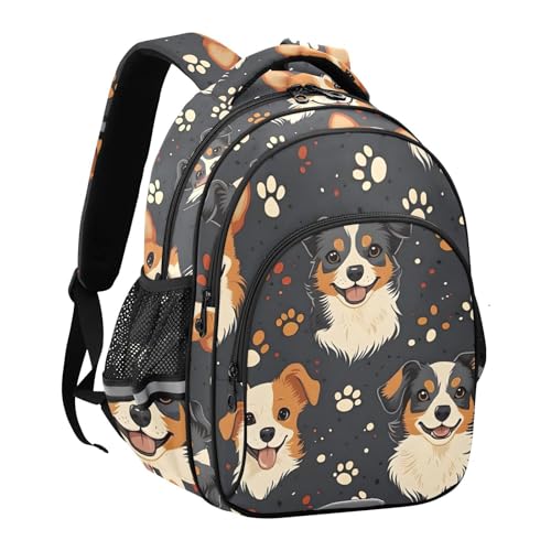 Paw Print Dog Face Backpack for Toddler Kids Boys Girls School Bag Preschool Kindergarten Elementary2