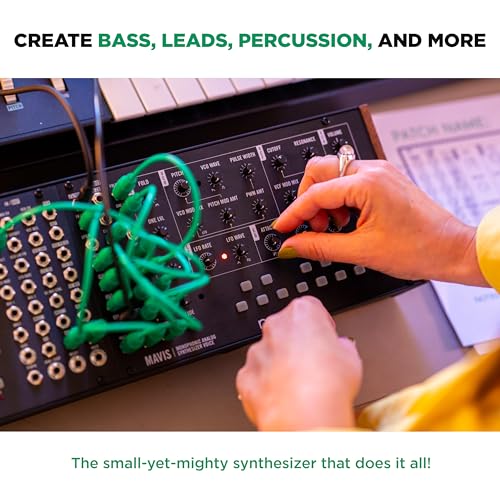 Image of MOOG Mavis - Standalone Semi-Modular Analog Synthesizer Kit with Keyboard, Analog Oscillator, Filter, Envelope Generator, Wavefolder, and Dust Cover
