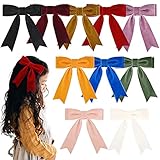10Pcs 5" Velvet Hair Bows Girls Hair Clips Ponytail Holder Accessories for Women Girls Toddlers