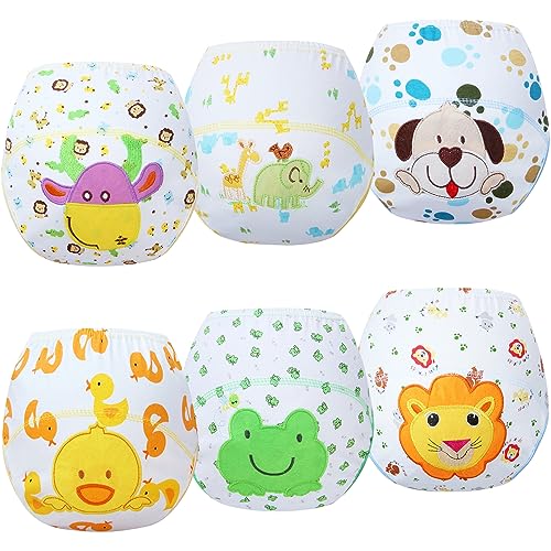 Domee Calzones de Entrenamiento Reutilizables para Bebés Pack de 6 Perro + Elefante 3-4 Años (Fabricante Talla 100)