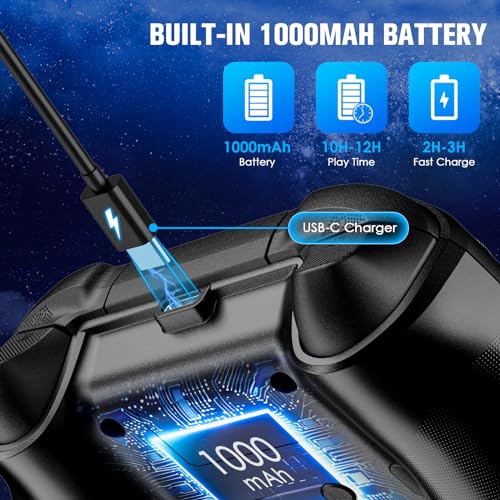Image of Moonag Wireless Controller for Xbox, Compatible with Xbox Series X /S /One /PC, With 2 Silicone Thumb Grips, Hall Effect Joysticks, 2.4GHz Wireless Adapter Gamepad with RGB Light, Dual Vibration, TURBO