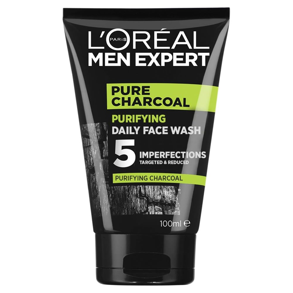 L'Oréal Paris Face Wash For Men, Cleanses and Purifies, For Oily Skin and Breakouts, With Oak...