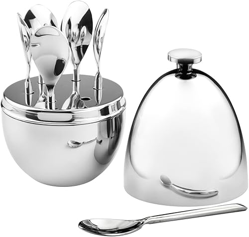 Miniatura 2 de Juego de 6 cucharas cubiertos con soporte abovedado