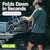 Golabs Collapsible Wagon Cart Max 350lb Load & Expandable Storage 100L, Double Bearing Design for Flexible Steering, Foldable Heavy Duty Garden Cart with 2 Cup Holders for Groceries, Garden & Camping
