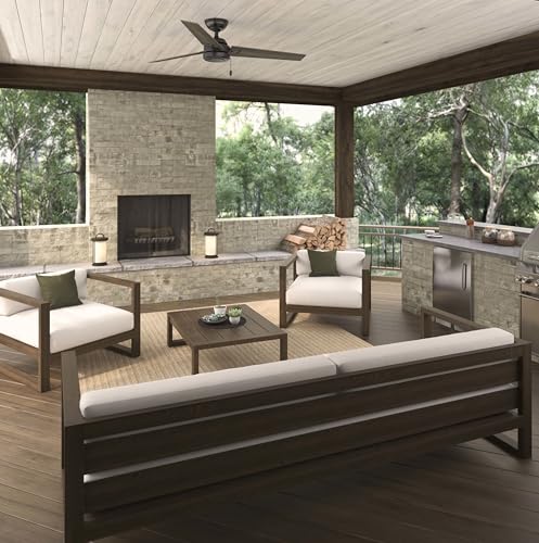 Image of Hunter 52 inch Cassius Indoor /Outdoor Ceiling Fan, Pull Chain, Noble Bronze