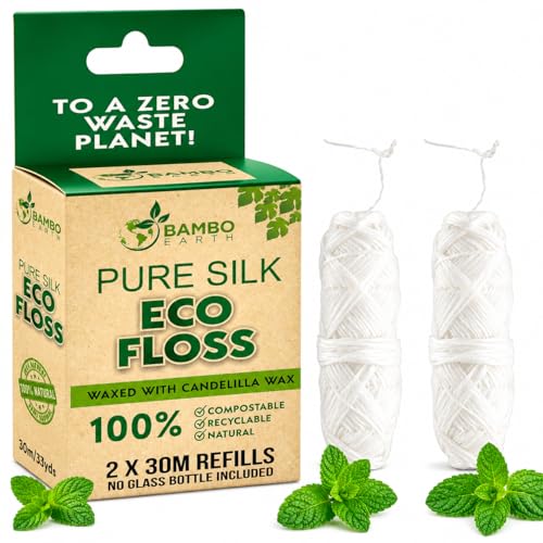 10 Best Silk Dental Floss Options for a Luxurious Smile 6 Biodegradable Mint Dental Floss - 2X Refillable Flossers
