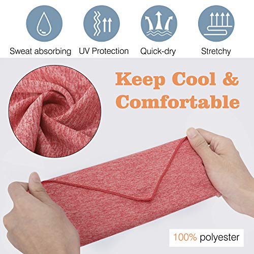 Moko Scarf Mask Bandana With Ear Loops 3 Pack, Neck Gaiter Balaclava With Filter Pocket Uv Protection Mask For Dust Wind Motorcycle Cycle Bandana Headband For Women Men, Light Gray/Red/Purple #TOP2