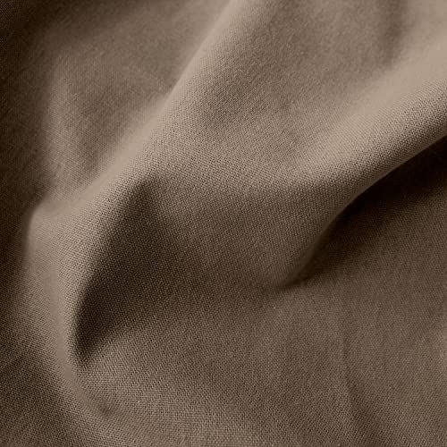 Coussin coton marron de grande taille 60x60 cm lavable avec fermeture éclair - 3