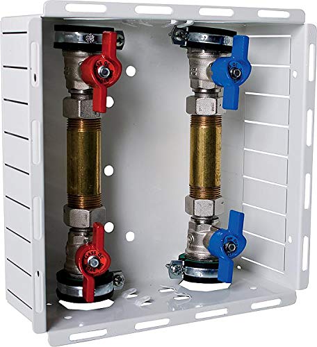 Preisvergleich Produktbild Wasserzähleranschlussstation UP Wasserzähler Wasseruhr Kalt + Warm Einbaukasten