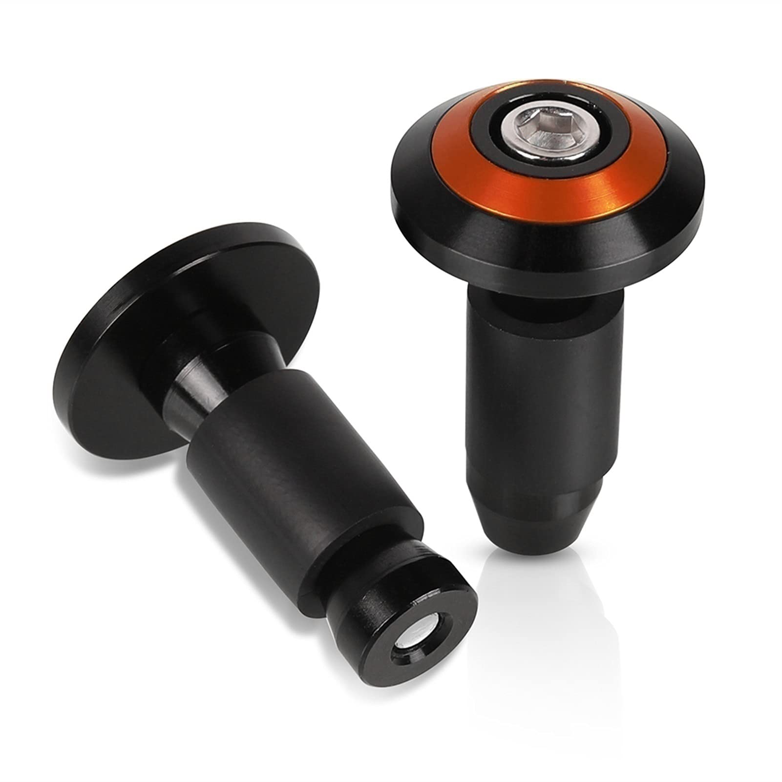 Embouts De Guidon Moto Aluminium Noir - Pour Yamaha YZF R1, R3, R6, FZ, Etc. - Réduction Des Vibrations - 13