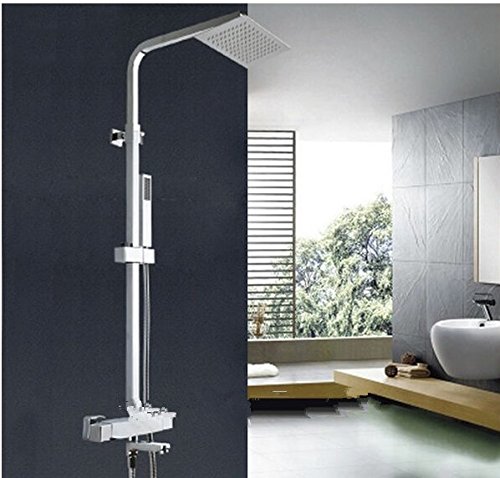 Robinet mitigeur de baignoire avec douche de tête chromée pour une salle de bain relaxante