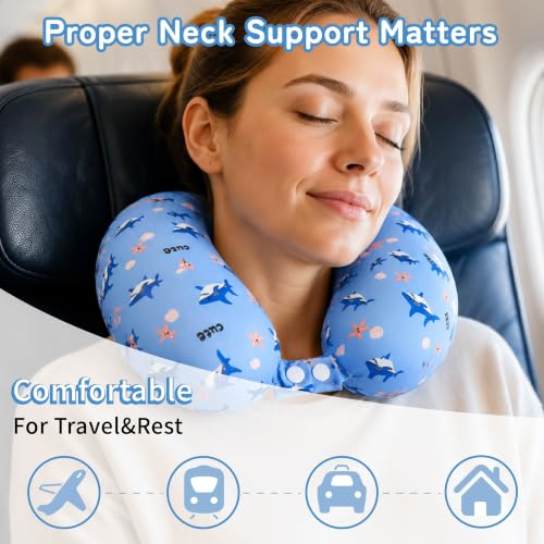 Image of Cooling Travel Pillows, Cool To Touch Neck Pillow for Teens and Adults