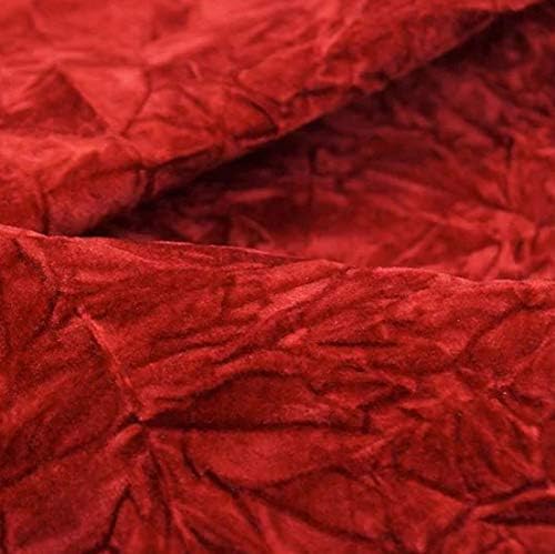 Miniatura 4 de Tela de terciopelo triturada de 54 pulgadas de ancho vendido por The Yard (rojo oscuro)