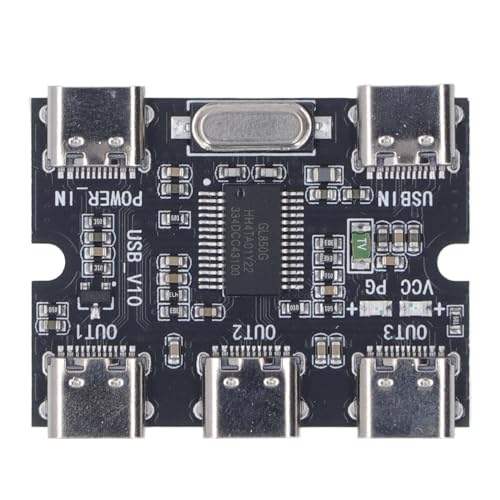Módulo de expansión USB tipo C duradero: concentrador plug and play de 3 salidas 5V 6