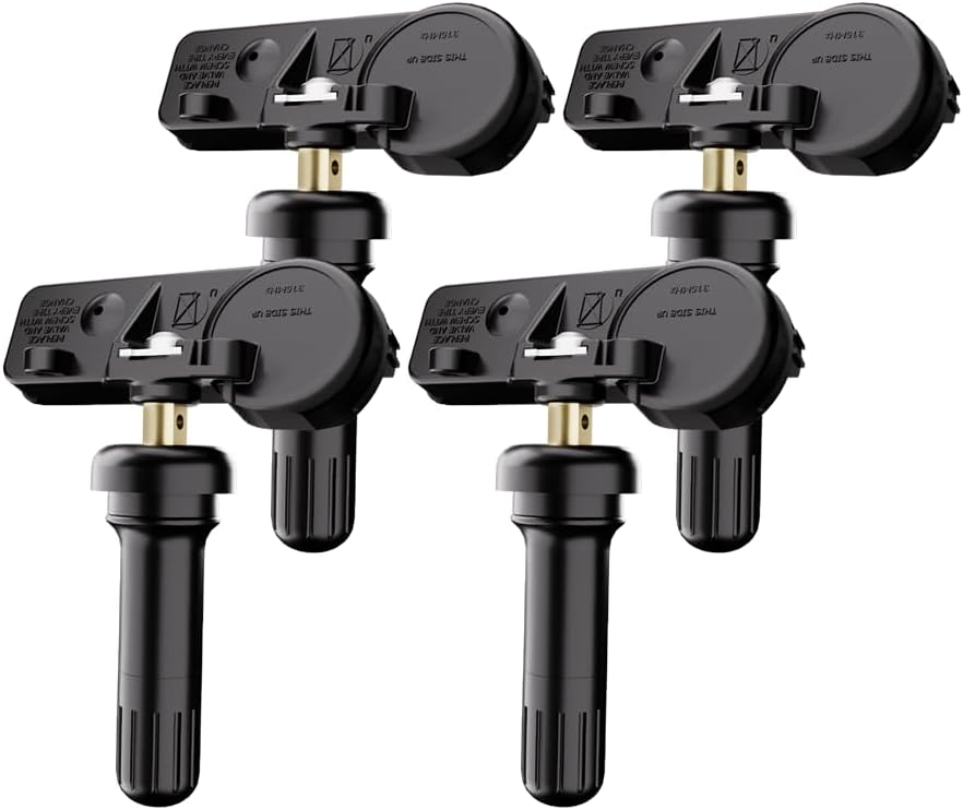 TPMS Sensor GM, 315MHZ Tire Pressure Monitoring Sensor for Buick Cadillac Chevrolet GMC,4 Pack Tire Pressure Sensor OE#13586335 13598771 13598772 13581558