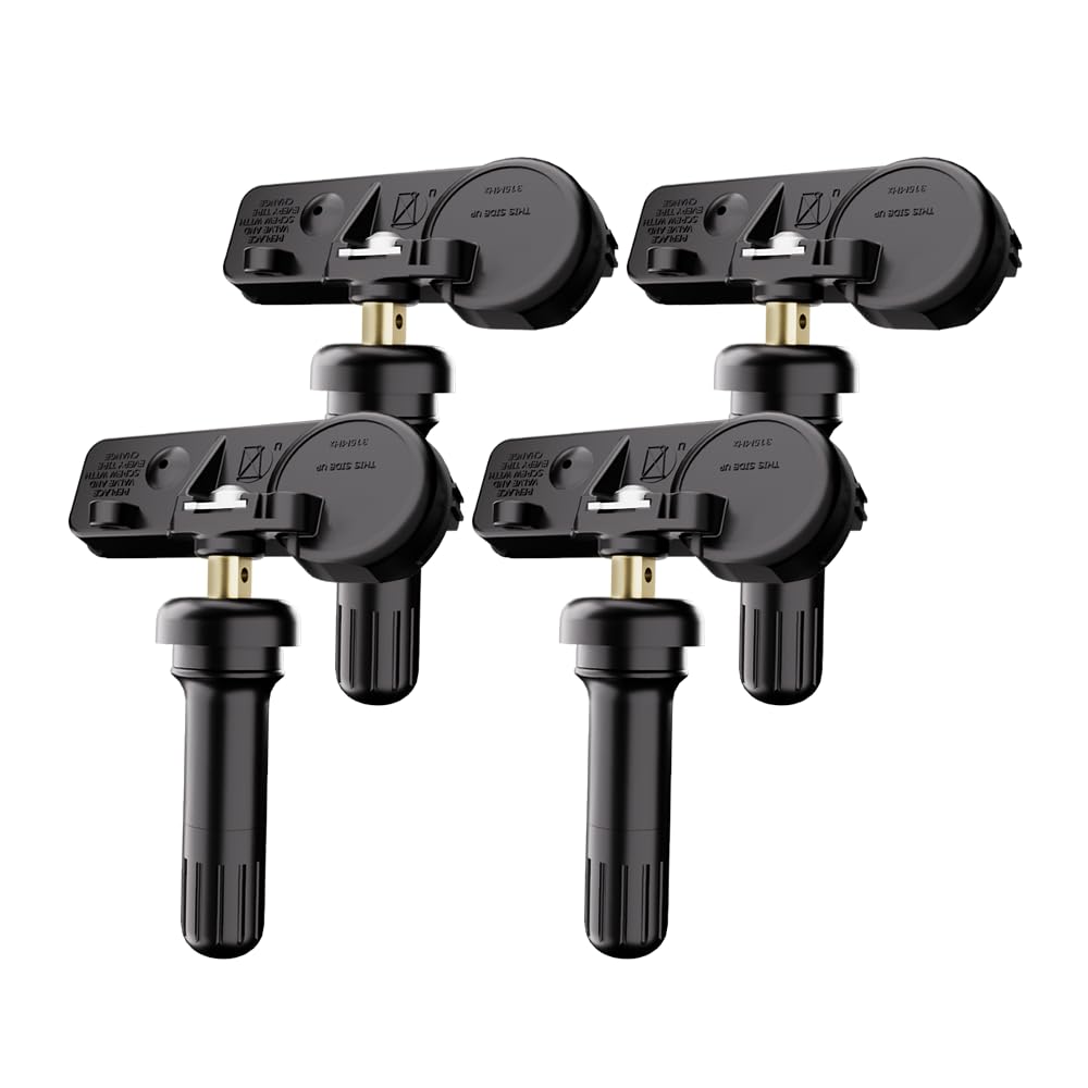TPMS Sensor, GM Tire Pressure Monitoring System Sensor for Buick Cadillac Chevy GMC Pontiac Saturn Hummer Saab Replaces 13586335 13598771 13598772 13581558 315Mhz Set of 4