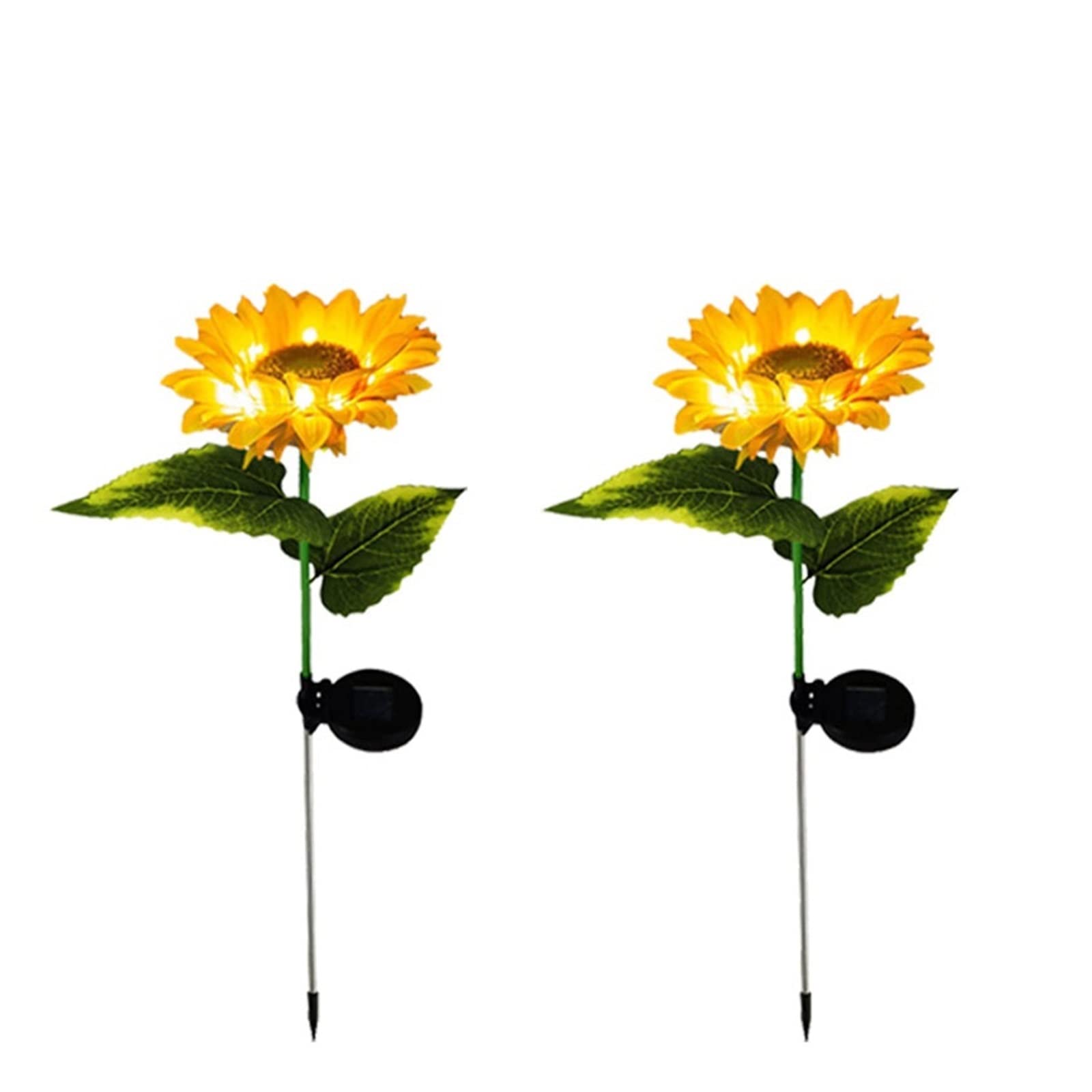 DELURA Luci solari a LED a forma di girasole Luci da giardino ricaricabili da 600 mAh Luci da esterno impermeabili for esterni for cortile di nozze (Color : 2Pcs)