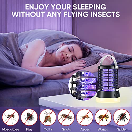Bug Zapper For Indoor Outdoor,Electric Mosquito Killer Lamp With 3 Light Modes,Usb Rechargeable Mosquito Zapper Fly Trap For Home Backyard Patio Camping And Hiking #TOP1
