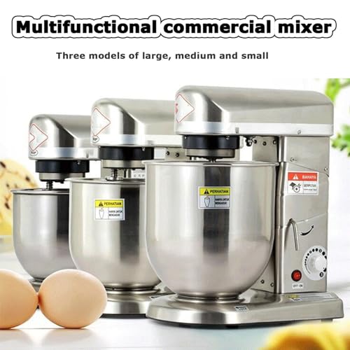 Oiyekntd Electric Stand Mixer,Rotating Stainless Steel Mixing Bowl,Includes Mixing Beater, Dough Hook, Feet, Commercial Food Mixer (White 10L)