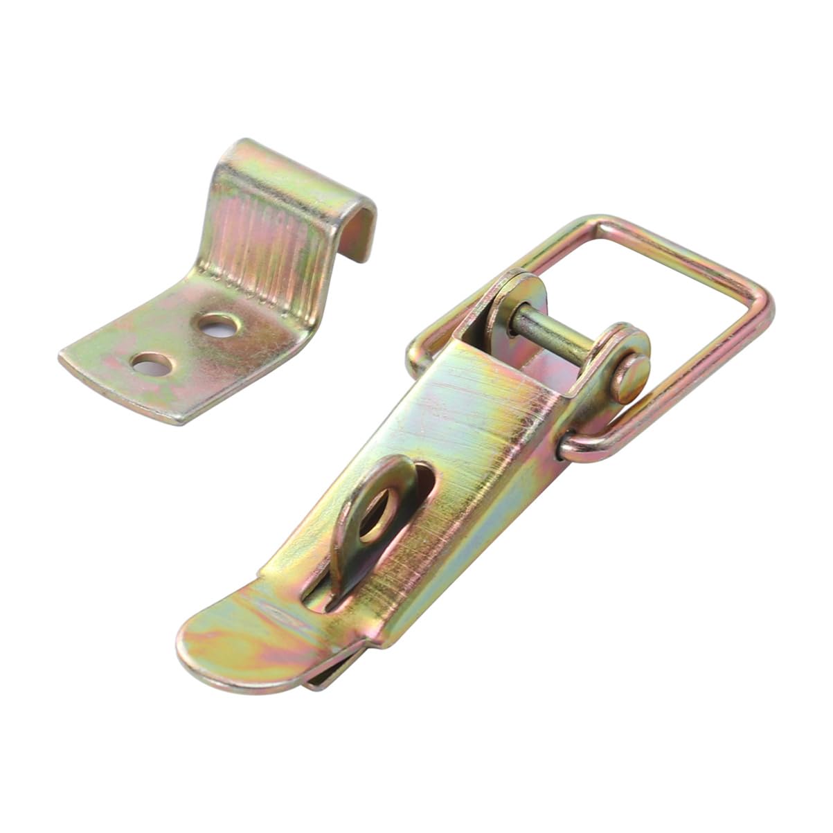 HOLIDYOYO Down Clamp Latch for Carriage Truck Door Flexible Push Pull Toggle Design Heavy Duty for Automotive and Truck Applications Golden Finish