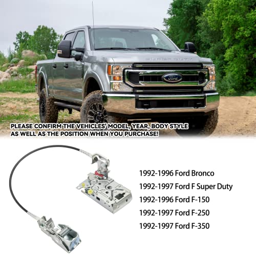 Image of SYERAL Power Door Lock Actuator Assembly F4TZ-15219A65-A Front Left Driver Side Compatible with Ford 1992-1996 Bronco F-150, 1992-1997 F-250 F-350 Door Latch Lock Actuator Motor Cable Rod Kit