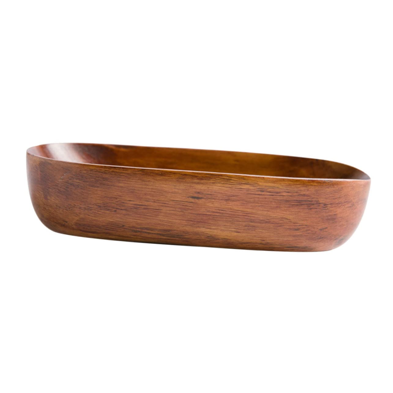 HOLIDYOYO 1pc Wooden Pallet Decorative Food Tray Food Container Beverage Container Snack Plate Snack Container Pastry Stand Bandejas para Comida Key Bowl Flatware Tray Snack Bowl Light Brown