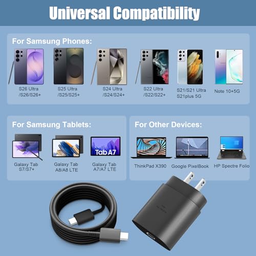 Image of DiHines USB C Charger-25W PD Wall Charger Fast Charging for Samsung Galaxy S20 /S10 5G /Note 10 /Note 10 Plus /Note 20 /S9 S8 /S10e,iPad Pro 12.9 /11,Google Pixel 3a 4 3 2 /Pixel 2 XL 3XL 4XL (Without Cable)