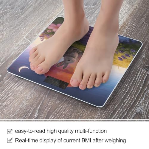 Báscula digital para baño con pantalla LCD grande miniatura 5