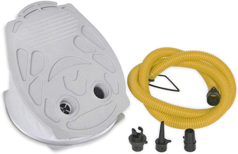 Cabilock 1set Foot- Pump Dual-Function Inflator and Deflator for Inflatable Boats Canoes and More Leather and Aluminum Alloy Construction Random Color