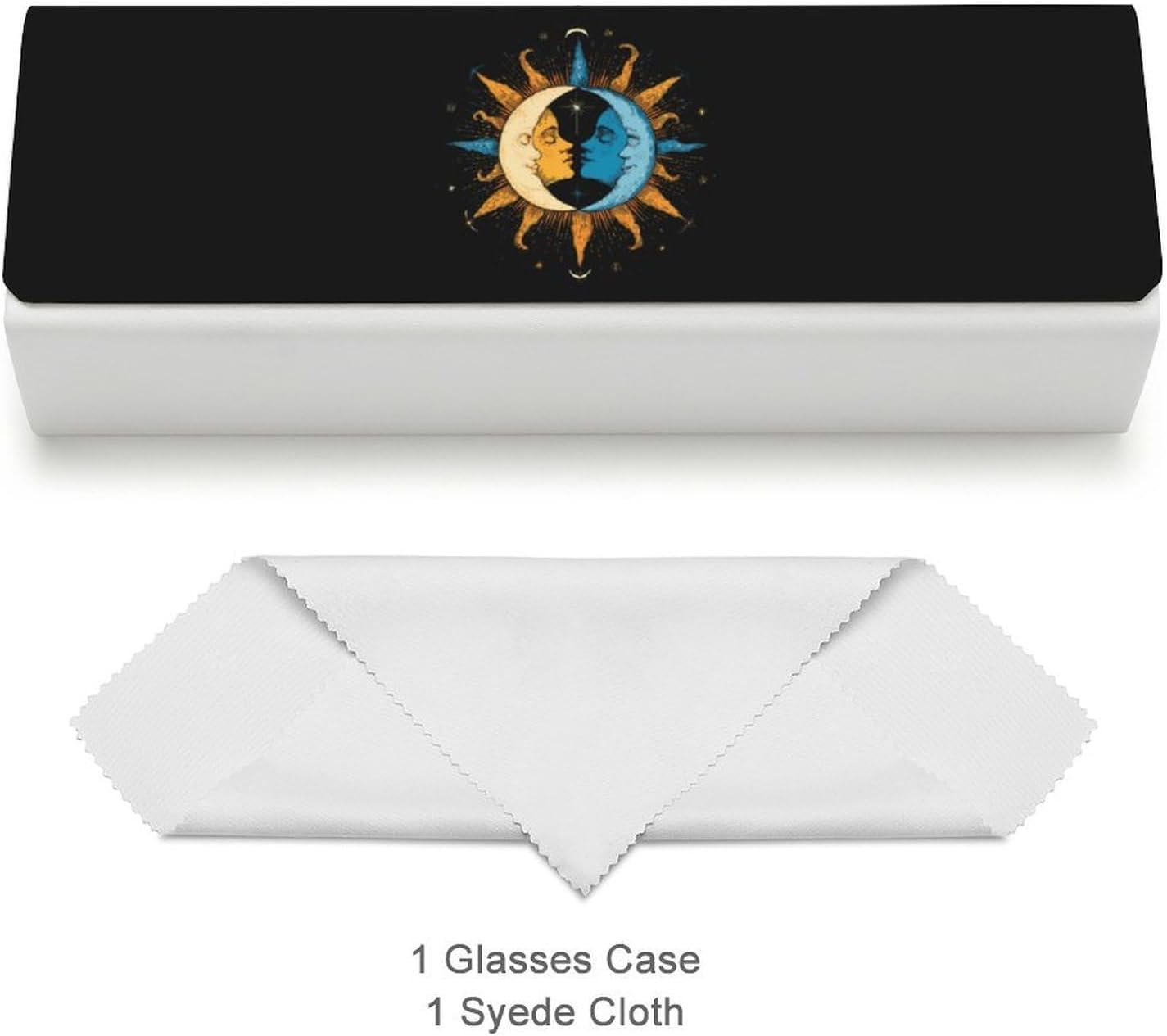 Sun And Moon Eyeglasses Case with Cleaning Cloth image 3