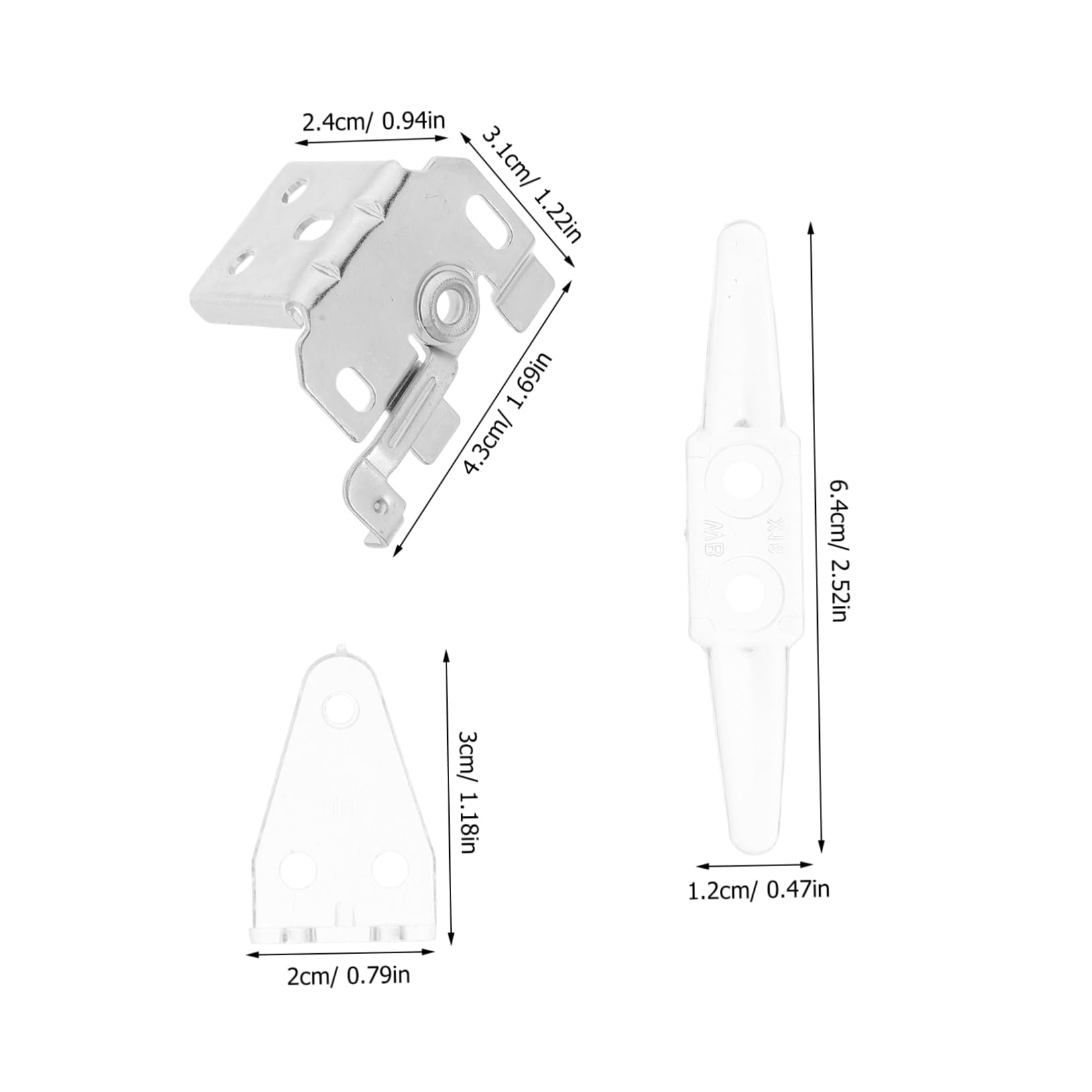KONTONTY 1 Set Venetian Blinds Installation Code Metal Hold Down Brackets Pins Window Blind Headrail Holder for of
