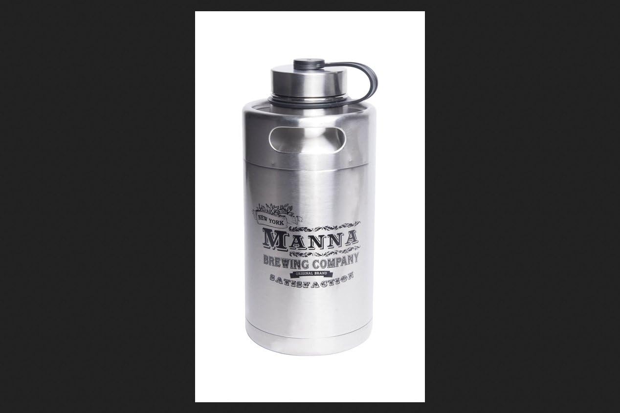 64 oz. "Manna Brewing Co." Insulated Bottle Silver