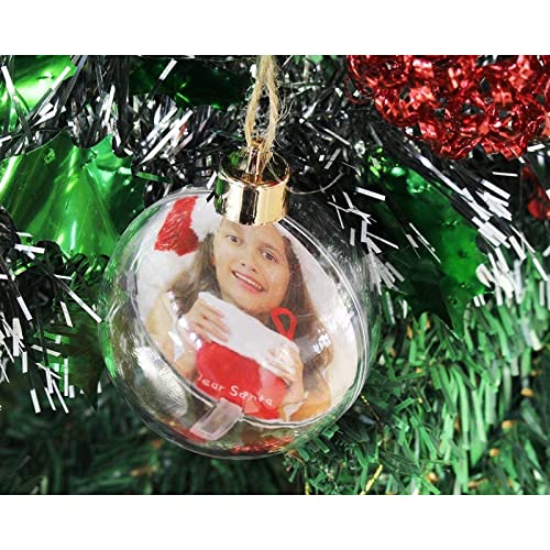 Round Photo Ornament For Christmas Tree Decor (2.75 X 4.7 In, 4 Pack) #TOP2