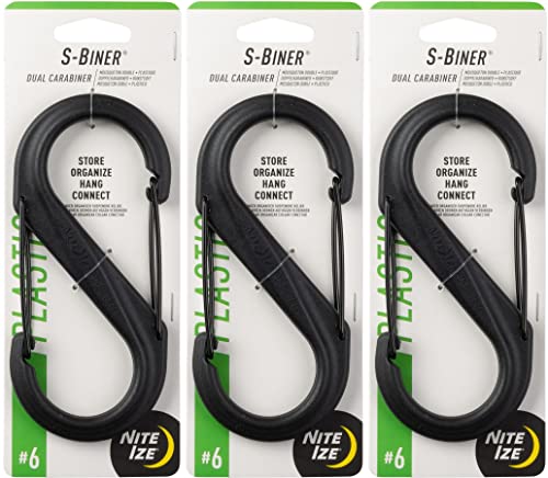 Nite Ize Sbp6-03-01bg #6 Assorted Colors Plastic S-Biner Double Gated Carabiner