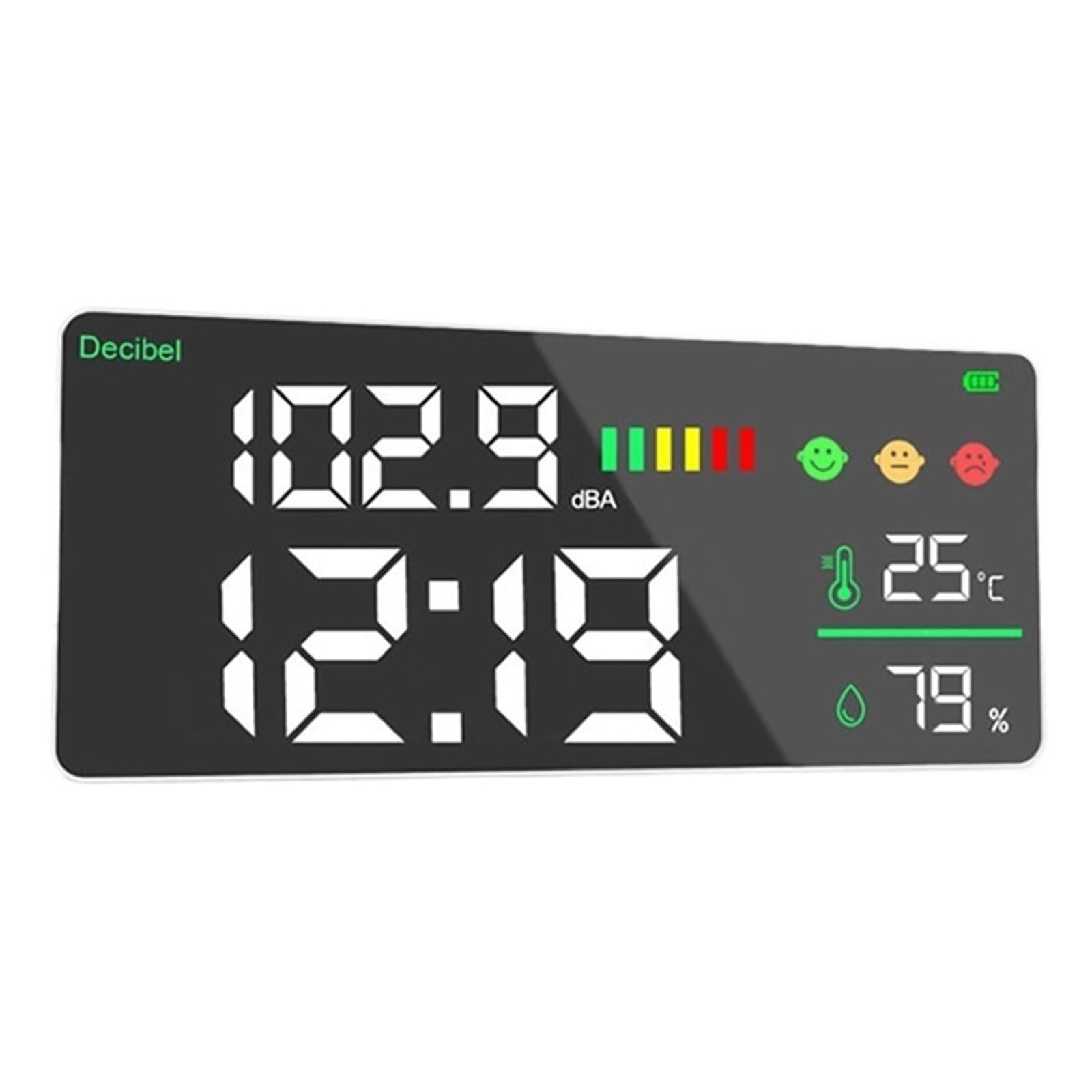 Medidor Digital de decibelios 4 en 1 para Pared, medidor de Nivel de Sonido con Rango de 30 a 130 dB, Pantalla LED Grande de 11 Pulgadas, multifunción.