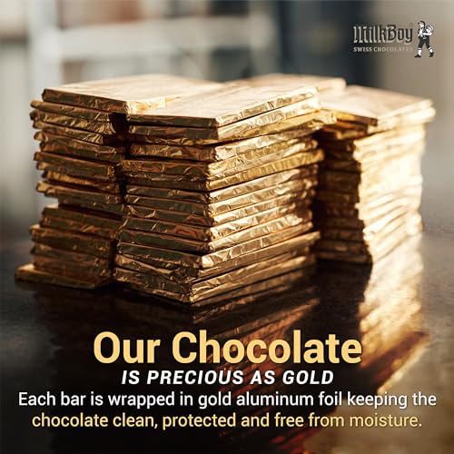 Milkboy Swiss Chocolates Gourmet Dark Chocolate Bar - 72% Chocolate Made in Switzerland, Kosher. Vegan Gluten Free, Dairy Free Swiss Chocolate Bars, Sustainably Farmed Cocoa Bars - 1.4 oz, 20 Pack