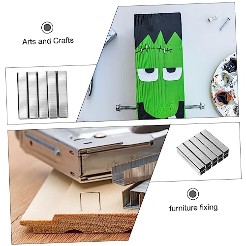 Door Type Staples 5000 piezas acero plata con puntas de precisión miniatura 2