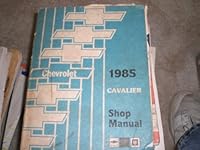 1985 chevrolet cavalier shop manual B002KP7MFO Book Cover