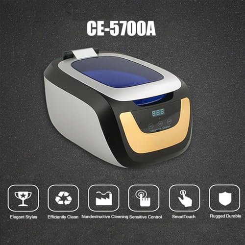 Image of Ultrasonic Jewelry Cleaner CE-5700A 750ML Portable Ultrasonic Cleaner Machine with Watch Holder for Silver Jewellery, Watches, Glasses & Coins