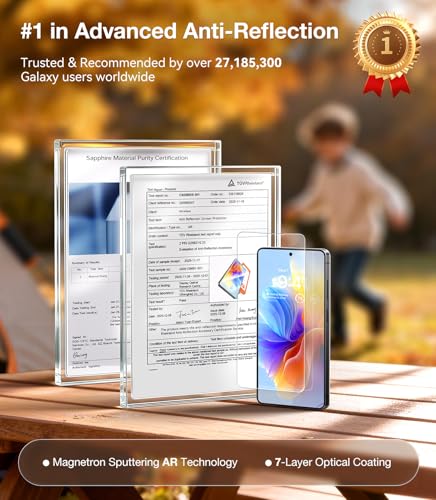 Image of UltraGlass TOP 9H+ OptiArmor for Samsung Galaxy S26 Ultra Screen Protector [NO.1 Anti-Reflection & Military Grade Shatterproof] Galaxy 26 Ultra Tempered Glass, Anti Glare, Easy One-Pull Install, 2 Pack