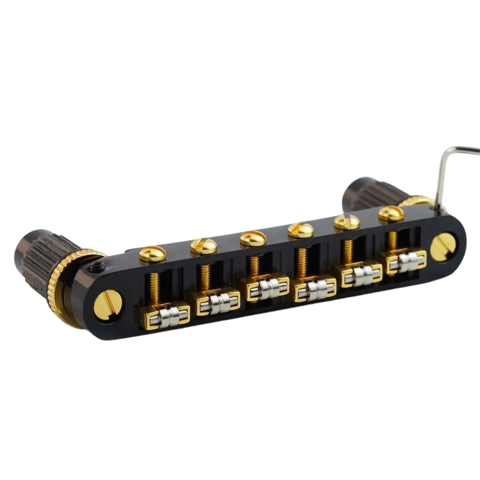 Mostek Gitarowy Mostek Gitarowy Z Siodłem Rolkowym W Kolorze Czarnego Złota Do Płyt LP