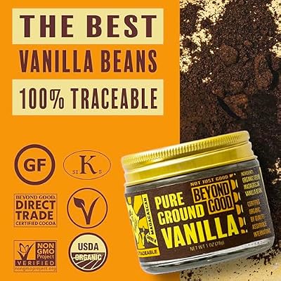 Organic Pure Ground Vanilla Powder | Pure Madagascar Grade A for Bakers, Chefs, Ice Cream Makers, and Home Cooks | Beyond Good Vanilla