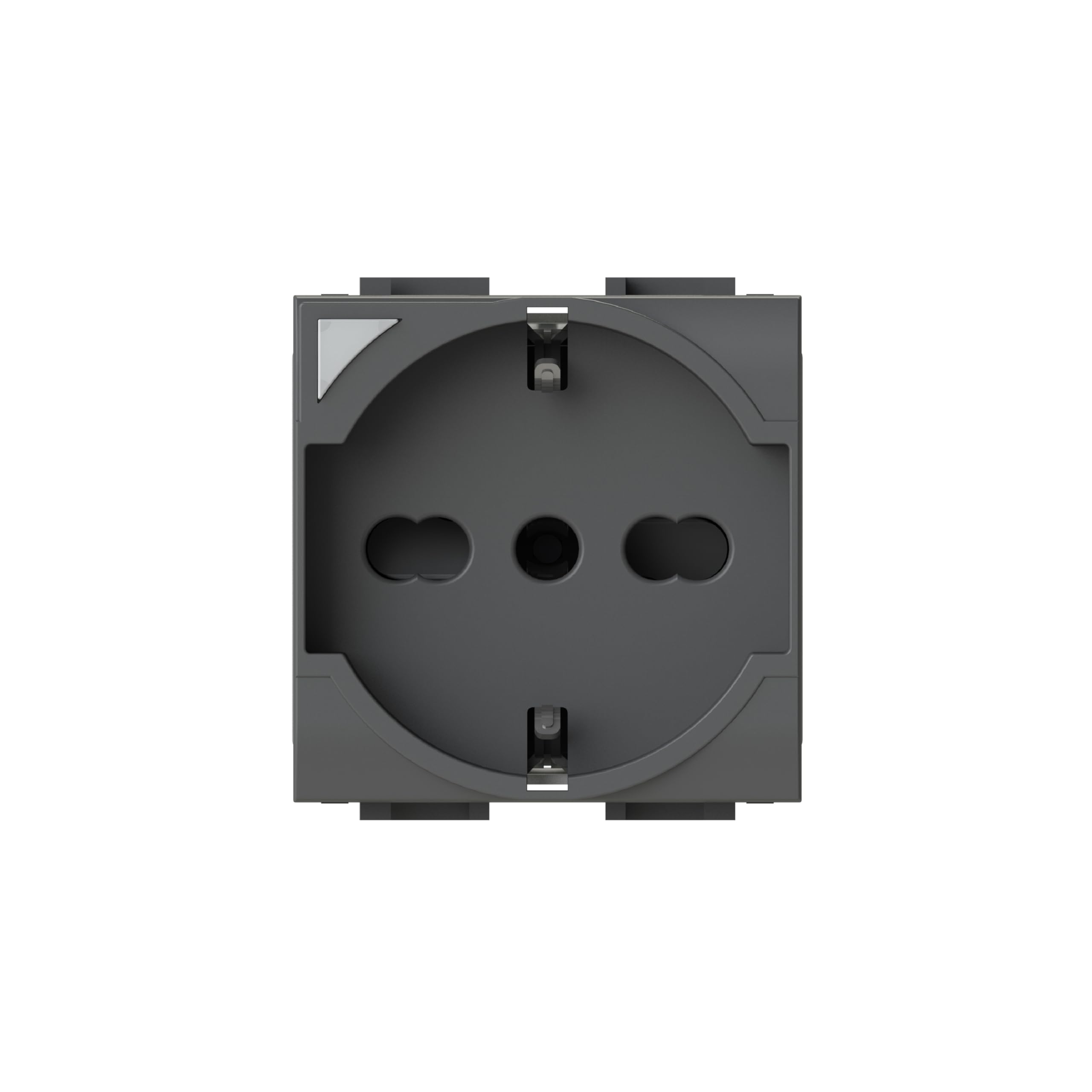 4box - Presa Smart P40 S compatibile con Bticino® LivingLight™. Colore Antracite. Connessa tramite WiFi, controllabile con App 4box e assistenti vocali Amazon Alexa e Google Home.
