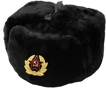 Chapeau Russe Ushanka - Laine/polyester - Couverture Oreilles - Taille 58 - Épingle Marine Incluse